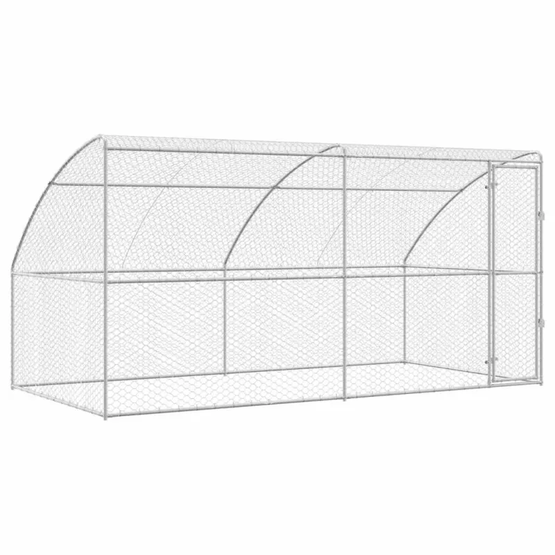 Šunų narvas 2 pcs Sidabro 4 x 2 x 2 m Galvanizuotas plienas