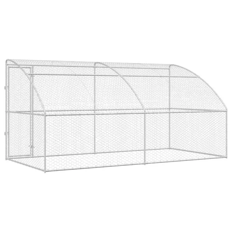 Šunų narvas 2 pcs Sidabro 4 x 2 x 2 m Galvanizuotas plienas
