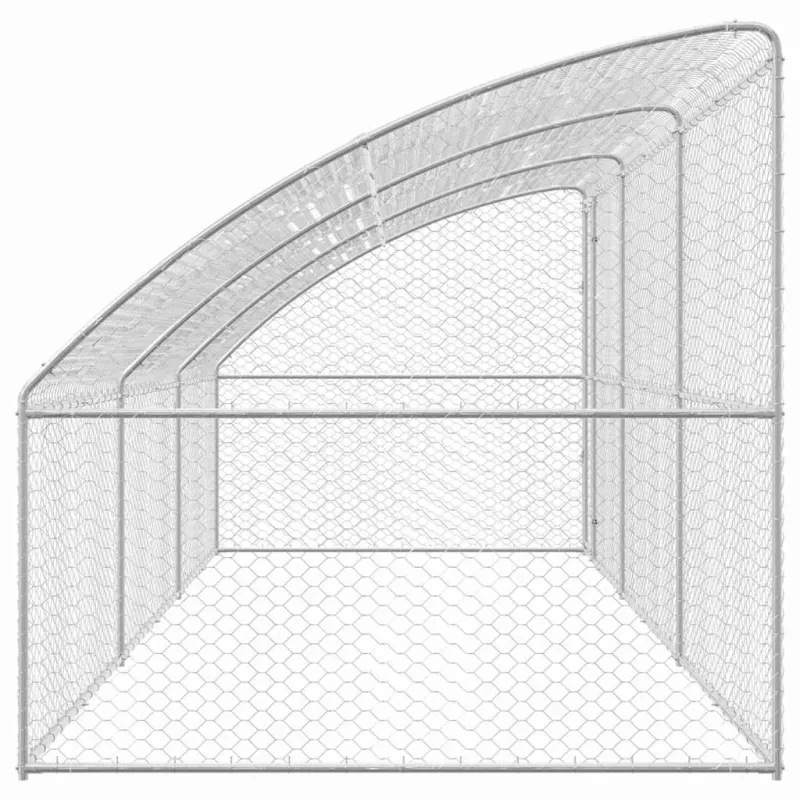 Šunų narvas 3 pcs Sidabro 6 x 2 x 2 m Galvanizuotas plienas