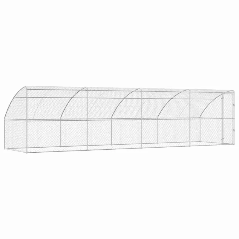 Šunų narvas 4 pcs Sidabro 8 x 2 x 2 m Galvanizuotas plienas