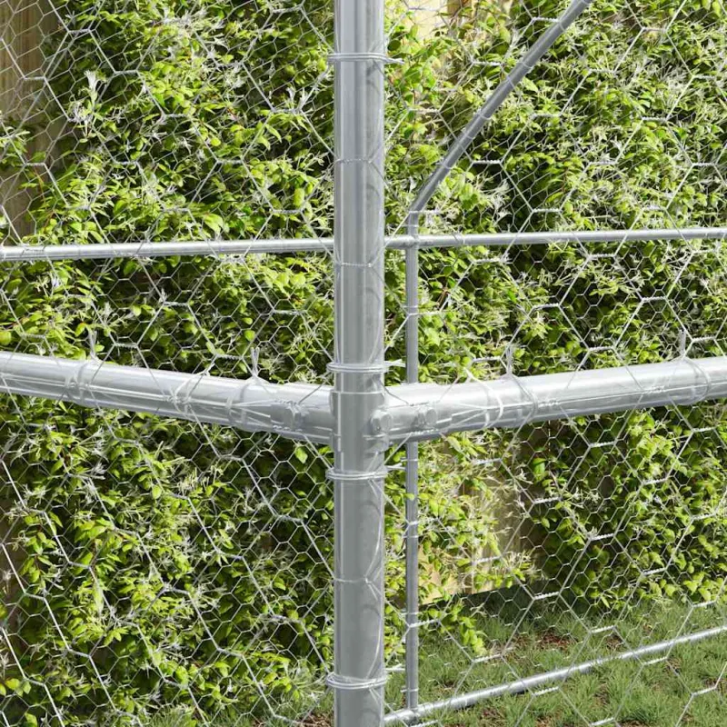 Šunų narvas 4 pcs Sidabro 8 x 2 x 2 m Galvanizuotas plienas