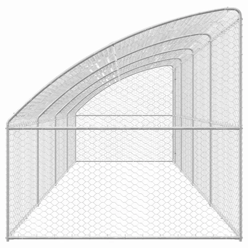 Šunų narvas 4 pcs Sidabro 8 x 2 x 2 m Galvanizuotas plienas