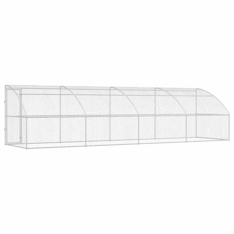 Šunų narvas 4 pcs Sidabro 8 x 2 x 2 m Galvanizuotas plienas