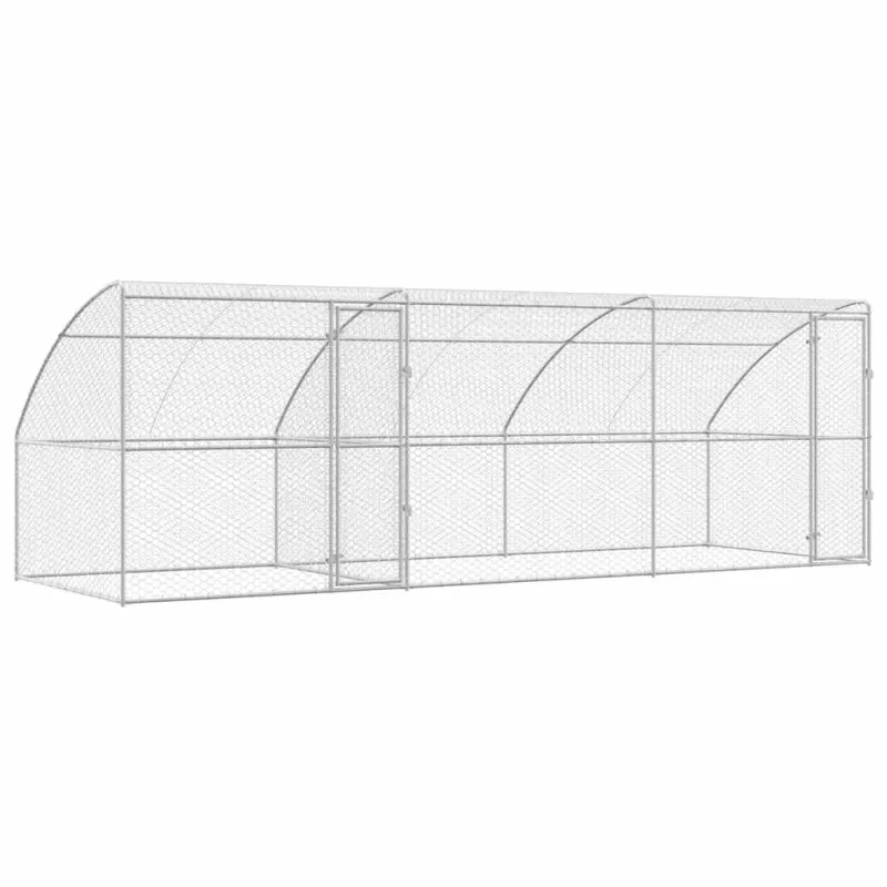 Šunų narvas 3 pcs Sidabro 6 x 2 x 2 m Galvanizuotas plienas
