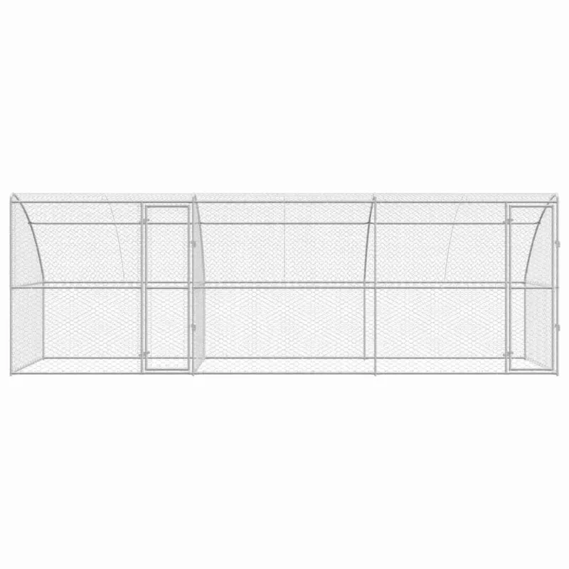Šunų narvas 3 pcs Sidabro 6 x 2 x 2 m Galvanizuotas plienas
