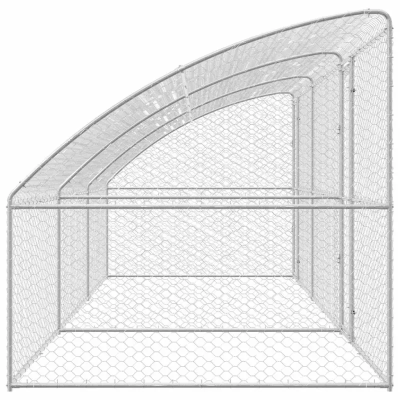 Šunų narvas 3 pcs Sidabro 6 x 2 x 2 m Galvanizuotas plienas