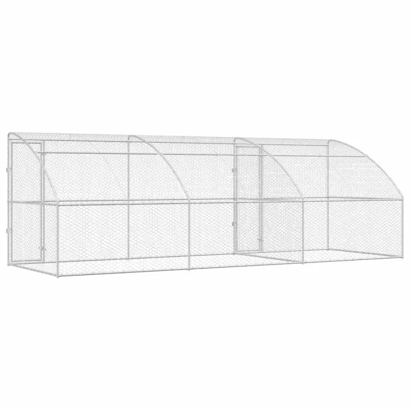 Šunų narvas 3 pcs Sidabro 6 x 2 x 2 m Galvanizuotas plienas