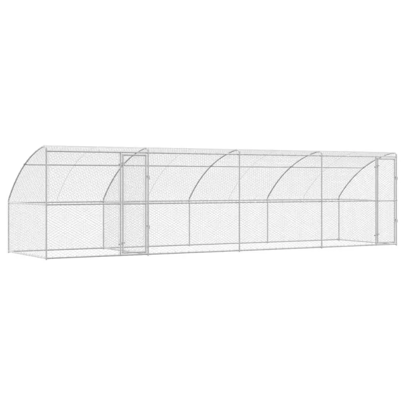 Šunų narvas 4 pcs Sidabro 8 x 2 x 2 m Galvanizuotas plienas