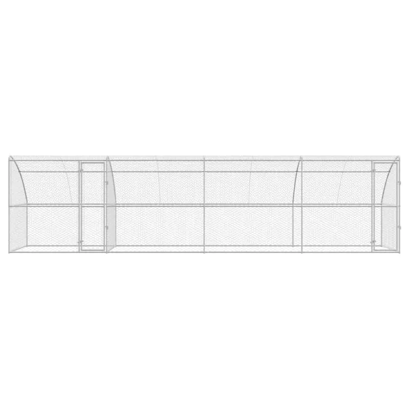 Šunų narvas 4 pcs Sidabro 8 x 2 x 2 m Galvanizuotas plienas