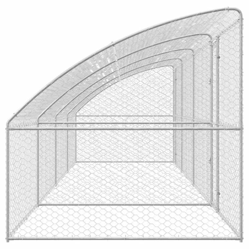 Šunų narvas 4 pcs Sidabro 8 x 2 x 2 m Galvanizuotas plienas