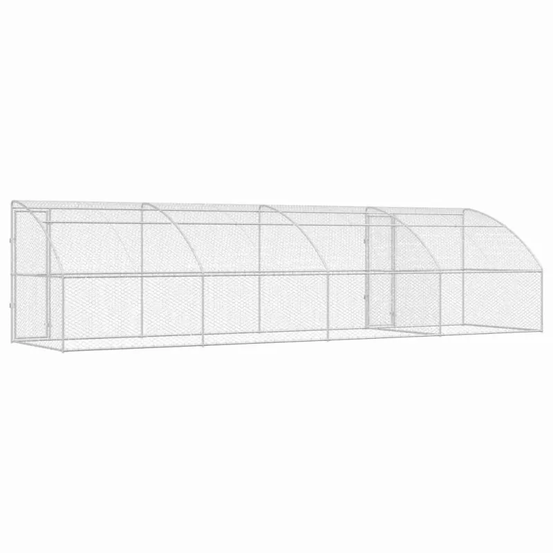 Šunų narvas 4 pcs Sidabro 8 x 2 x 2 m Galvanizuotas plienas