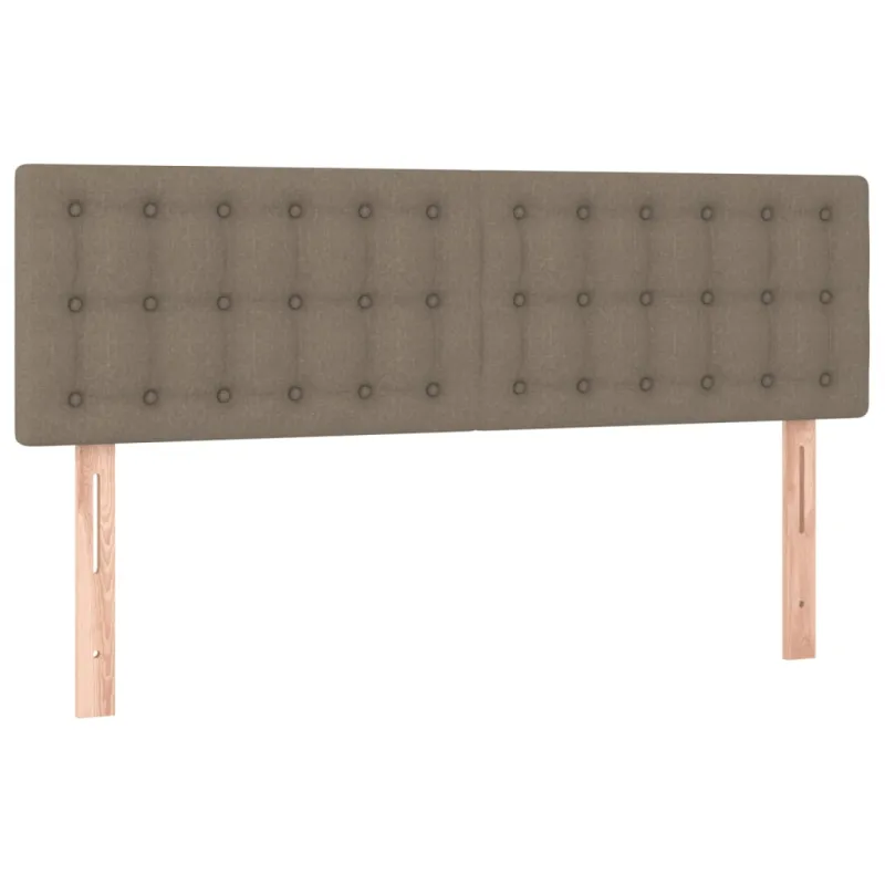 Lova su spyruoklėmis ir čiužiniu, taupe, 140x190 cm, audinys