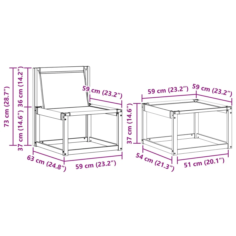 Lauko sofos komplektas su pagalve 5 pcs Natūralus ir bežinis