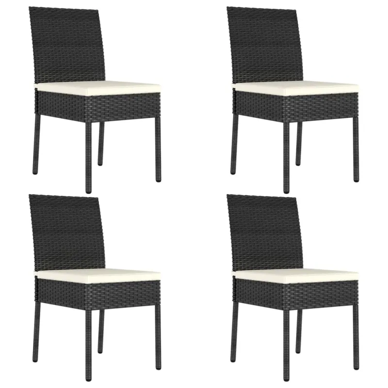 Sodo ruokailuryhmä, 5 osaa, musta, polyrataska