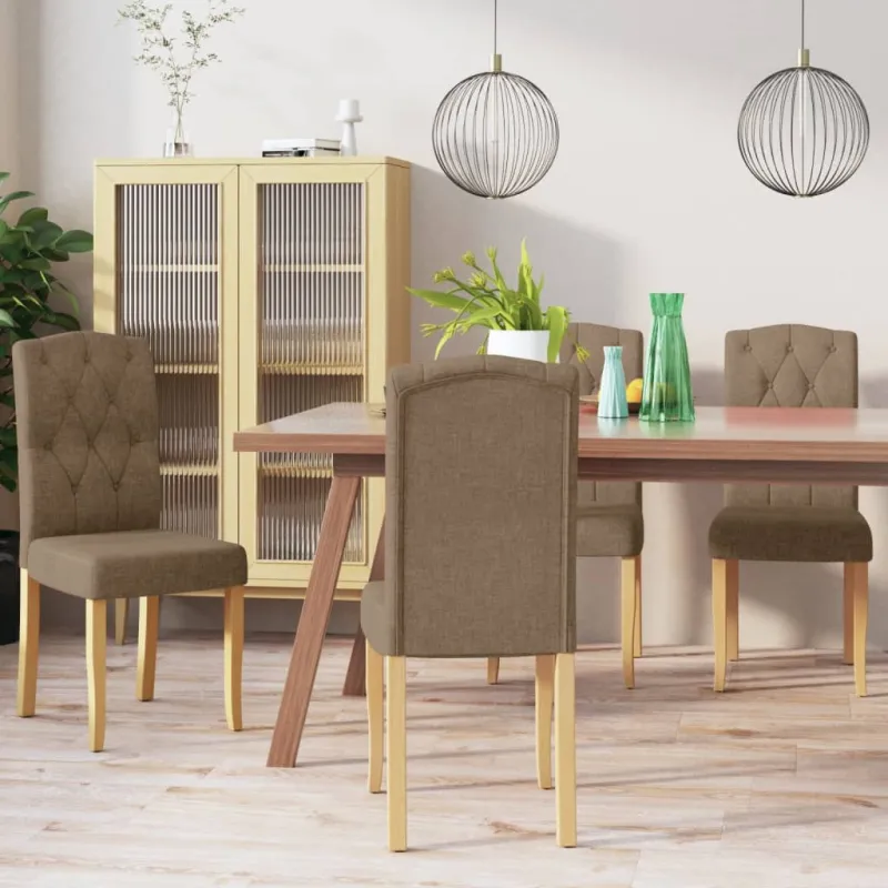 Valgomojo kėdės, 4vnt., taupe spalvos, audinys