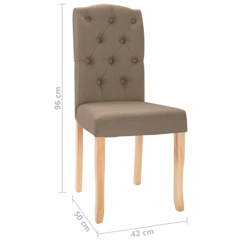 Valgomojo kėdės, 4vnt., taupe spalvos, audinys