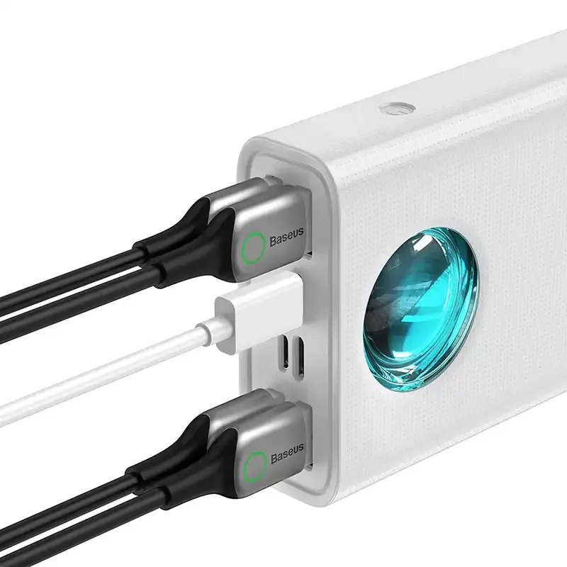 Powerbank Baseus Amblight 30000mAh, 4xUSB, USB-C, 65W (white) universal