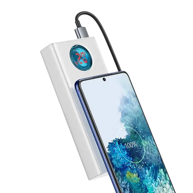 Powerbank Baseus Amblight 30000mAh, 4xUSB, USB-C, 65W (white) universal