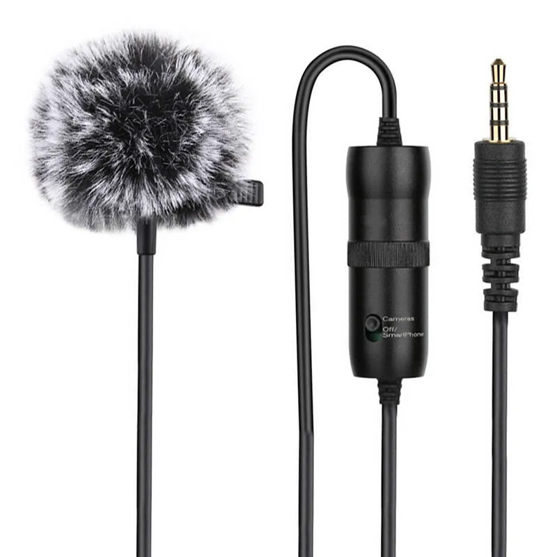 Microphone with a clip PULUZ 3.5mm Jack 6m universal