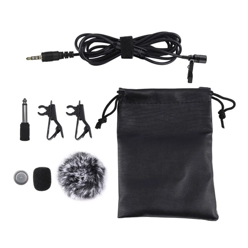 Microphone with a clip PULUZ 3.5mm Jack 6m universal