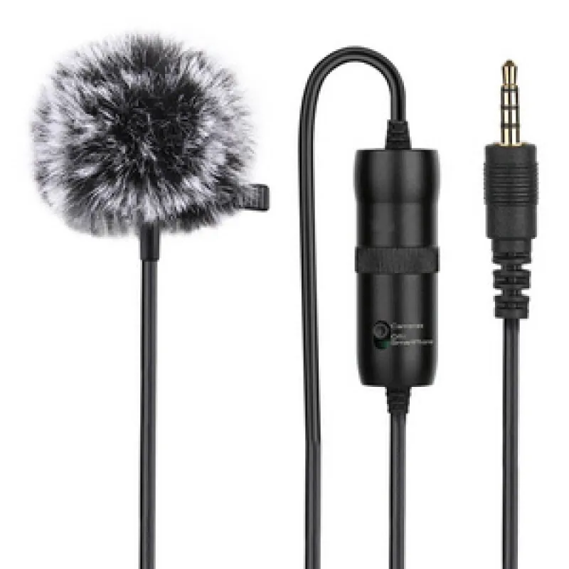 Microphone with a clip PULUZ 3.5mm Jack 6m universal