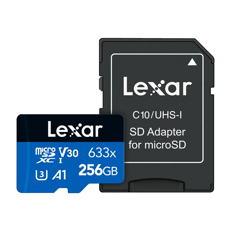 Lexar High-Performance 633x microSDXC 256GB memory card + SD adapter universal