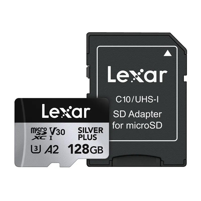 Karta pamięci Lexar High-Performance Silver Plus microSDXC 128GB + adapter universal