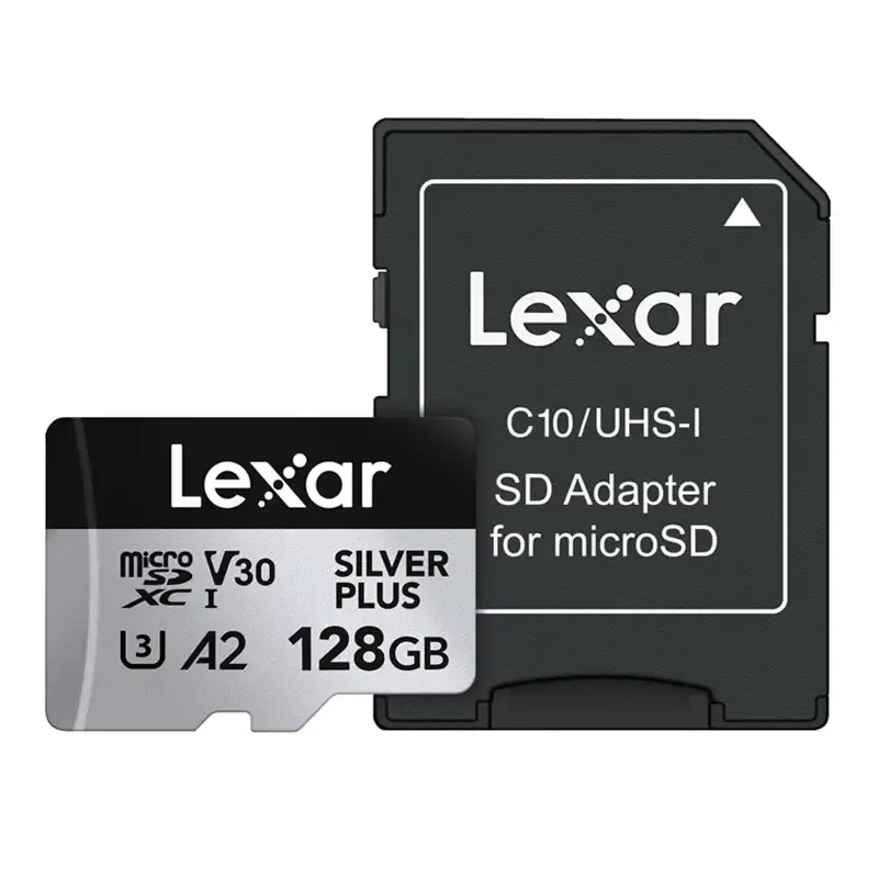 Karta pamięci Lexar High-Performance Silver Plus microSDXC 128GB + adapter universal