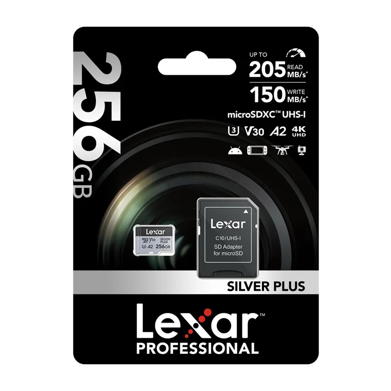 Karta pamięci Lexar High-Performance Silver Plus microSDXC 256GB + adapter universal