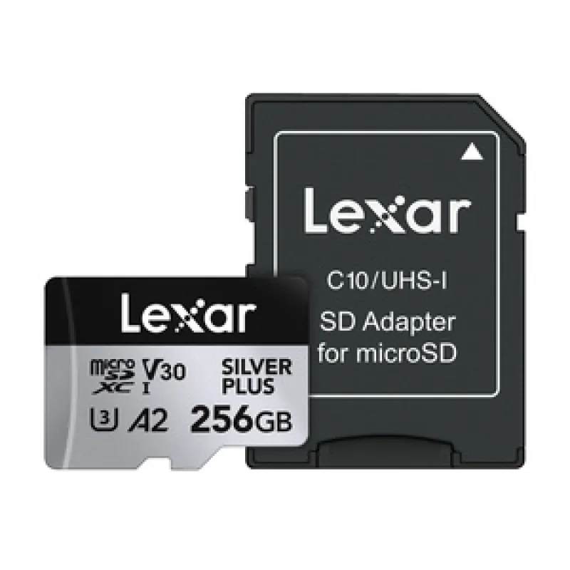 Karta pamięci Lexar High-Performance Silver Plus microSDXC 256GB + adapter universal