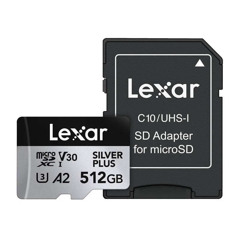 Karta pamięci Lexar High-Performance Silver Plus microSDXC 512GB + adapter universal