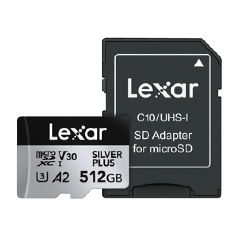 Karta pamięci Lexar High-Performance Silver Plus microSDXC 512GB + adapter universal
