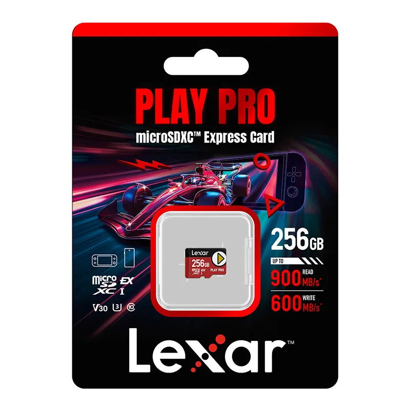 Lexar PLAY Pro microSD Express 7.1 256GB memory card universal