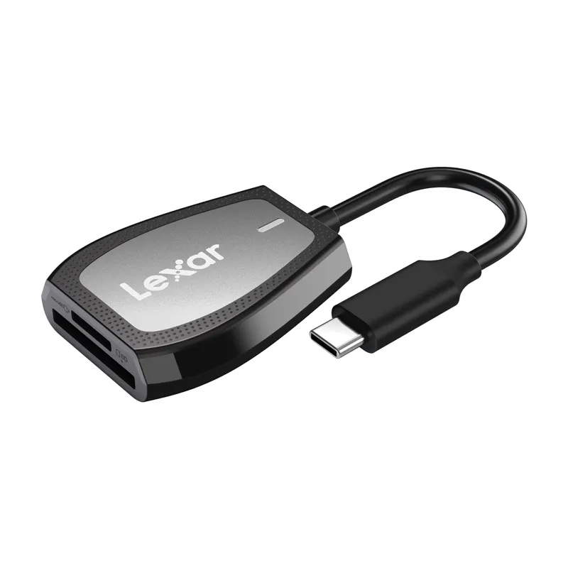 Lexar Dual-Slot SD/microSD Memory Card Reader, USB-C universal