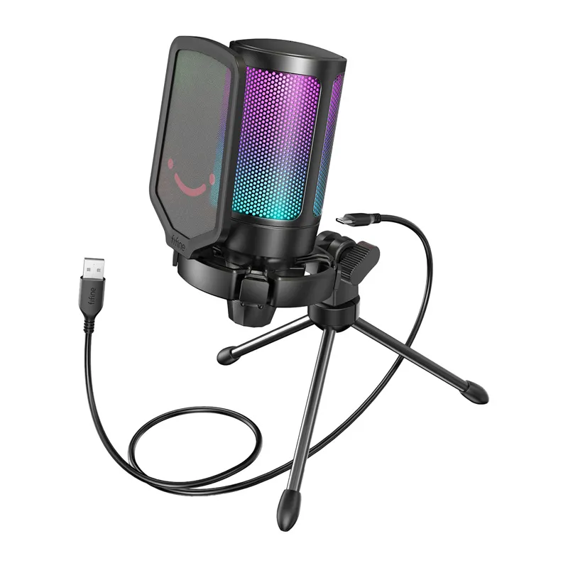 Fifine A6V condenser gaming microphone (black) universal