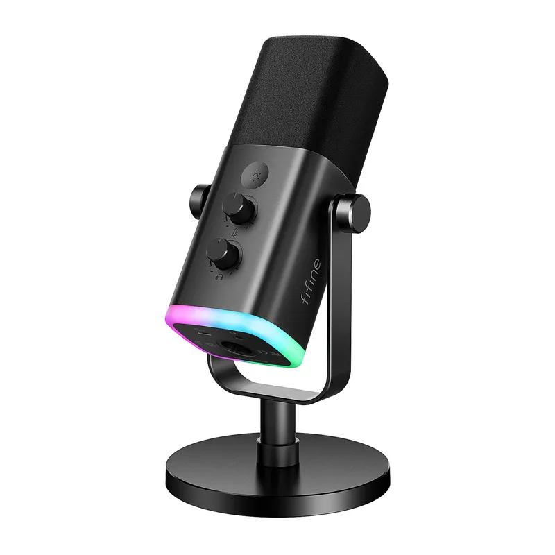 Fifine AM8 dynamic microphone with stand (black) universal