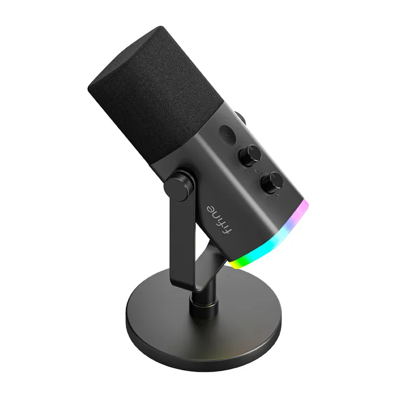 Fifine AM8 dynamic microphone with stand (black) universal