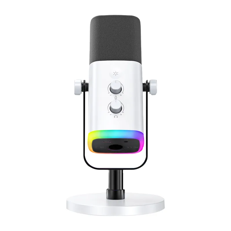 Fifine AM8W dynamic microphone with stand (white) universal