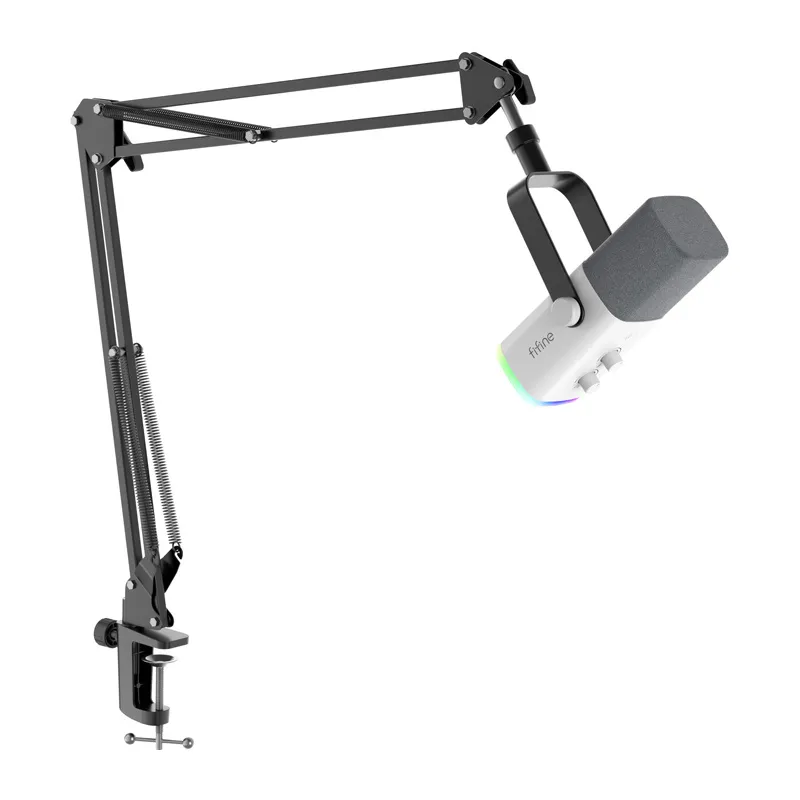 Fifine AM8TW gaming microphone with boom arm (white) universal