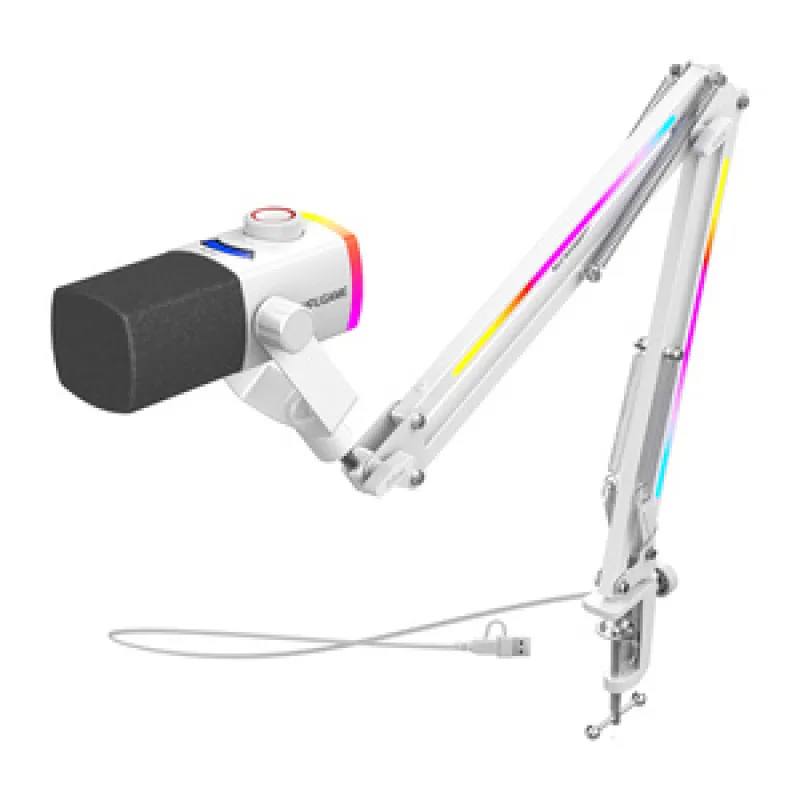 Fifine AM8proTW dynamic microphone with boom arm (white) universal