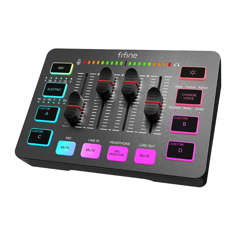Fifine SC3 audio mixer (black) universal