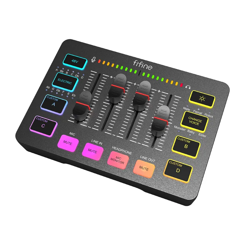 Fifine SC3 audio mixer (black) universal