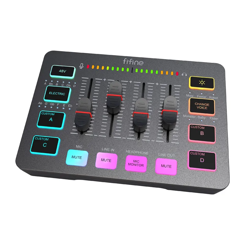 Fifine SC3 audio mixer (black) universal