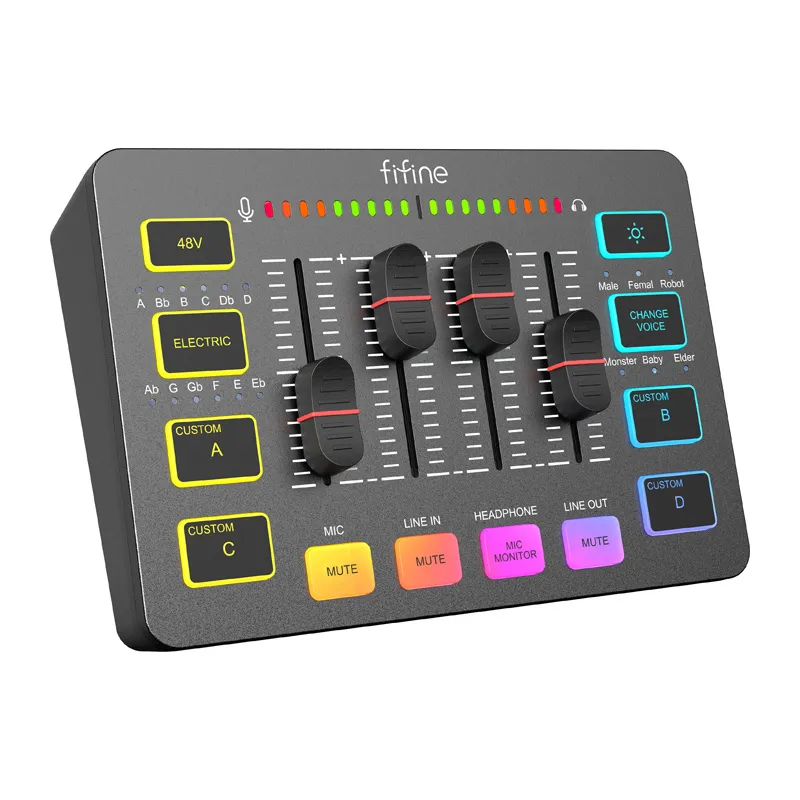 Fifine SC3 audio mixer (black) universal