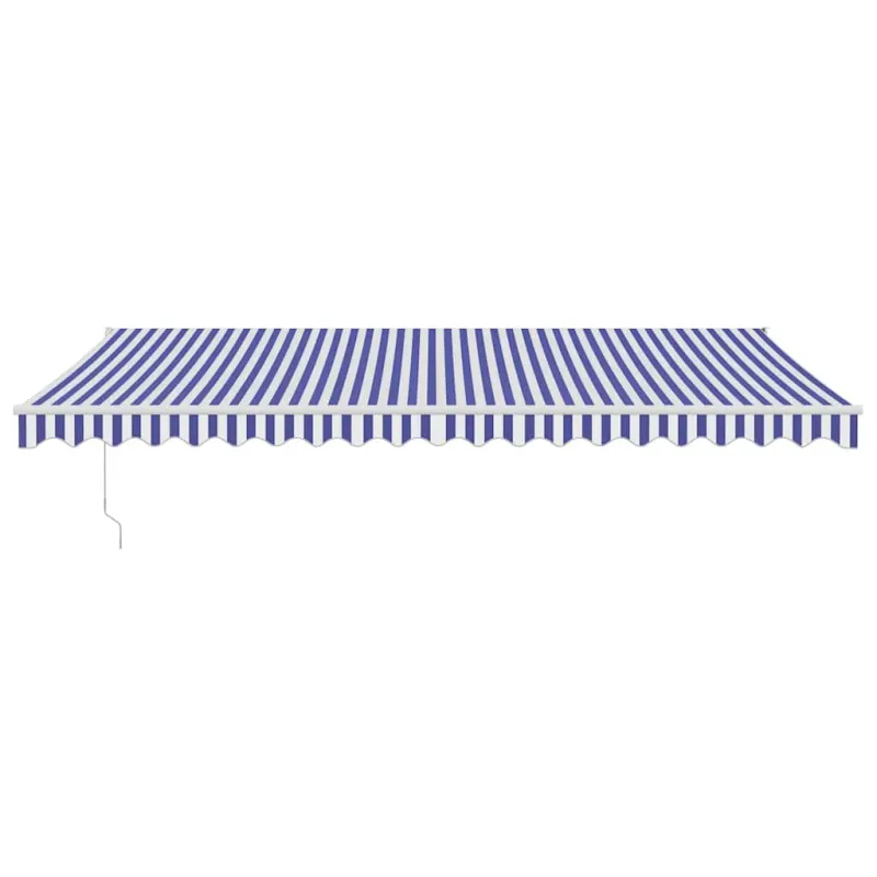 Automatinė ištraukiama markizė, mėlyna ir balta, 5x3m