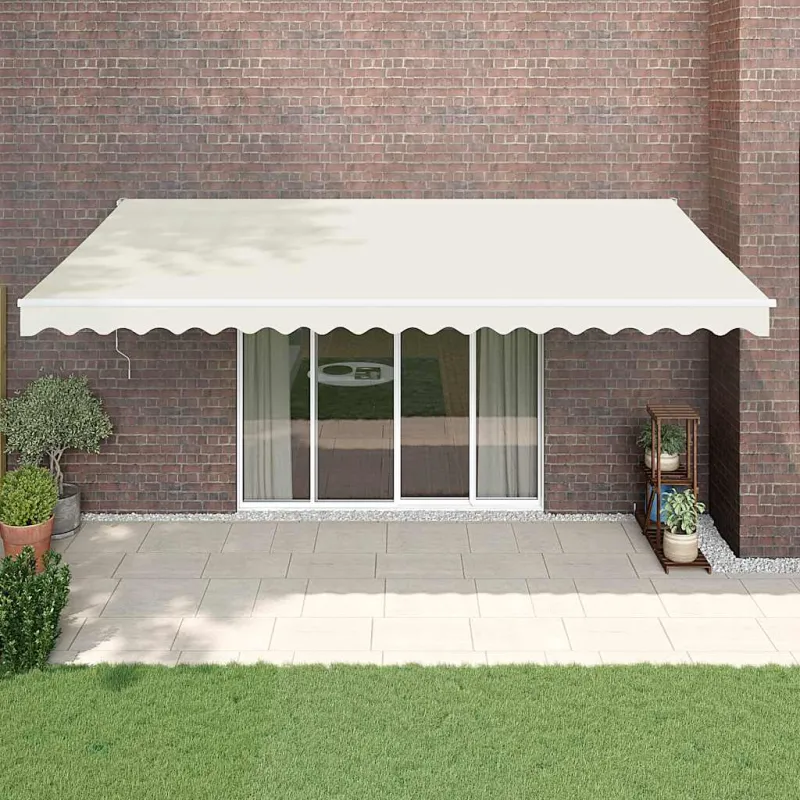 Automatinė ištraukiama markizė, kreminės spalvos, 5x3m