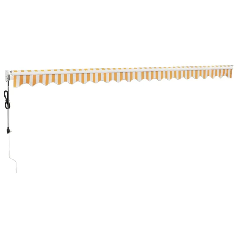 Automatinė ištraukiama markizė, geltona ir balta, 5x3m