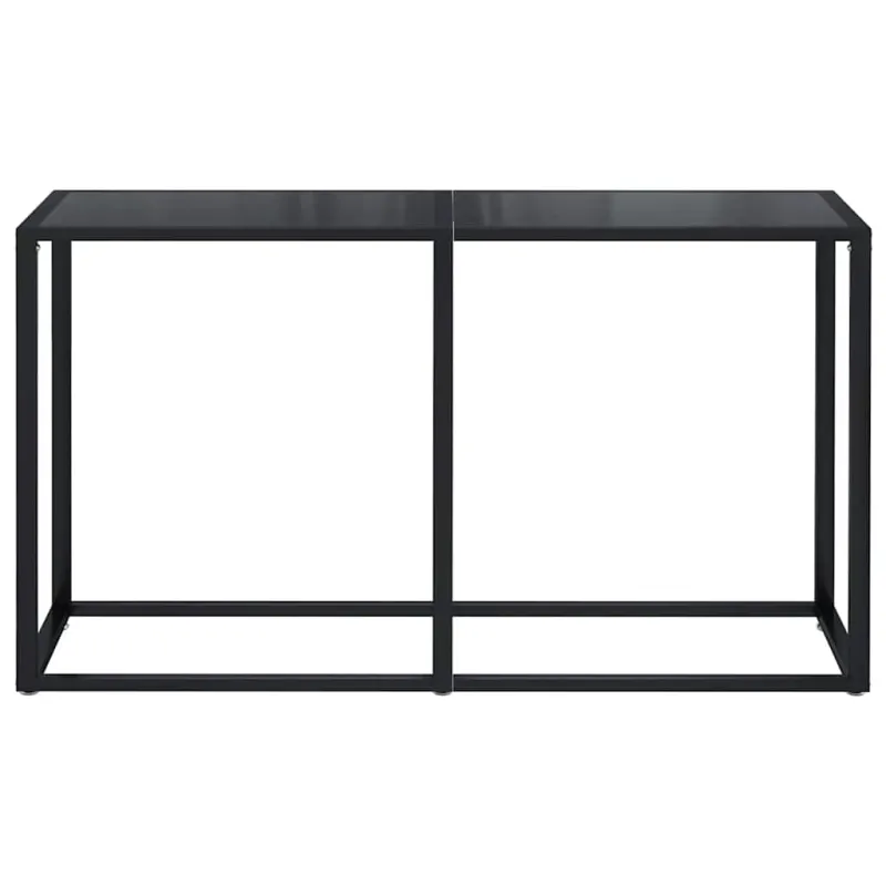 Konsolinis staliukas, juodas, 140x35x75,5cm, stiklas