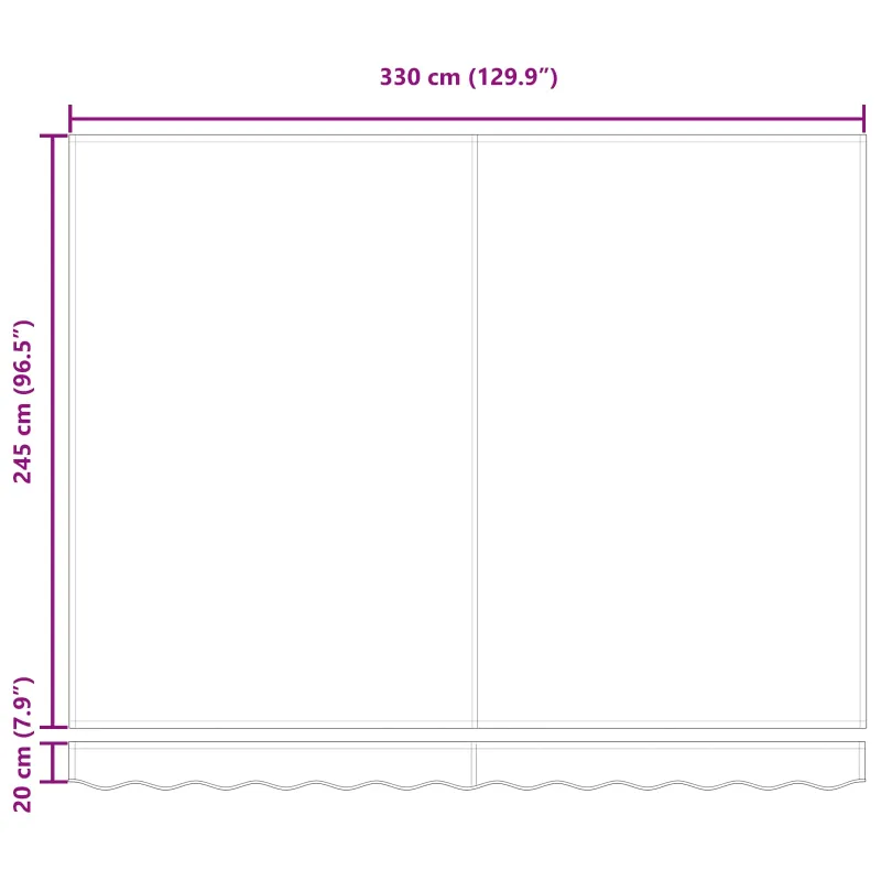 Ištraukiama markizė Raudona ir balta 350 x 250 cm