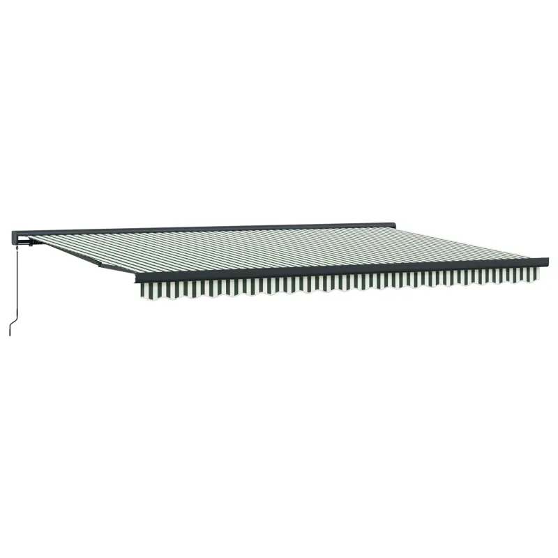 Ištraukiama markizė Žalia ir balta 500 × 300 cm